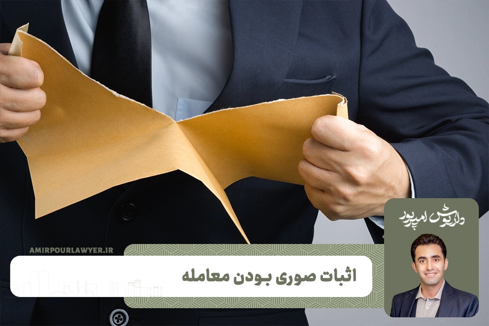اثبات صوری بودن معامله